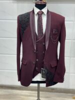 Designer Stone Work Suit Set 3 - Image 5