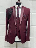 Designer Stone Work Suit Set 2 - Image 7